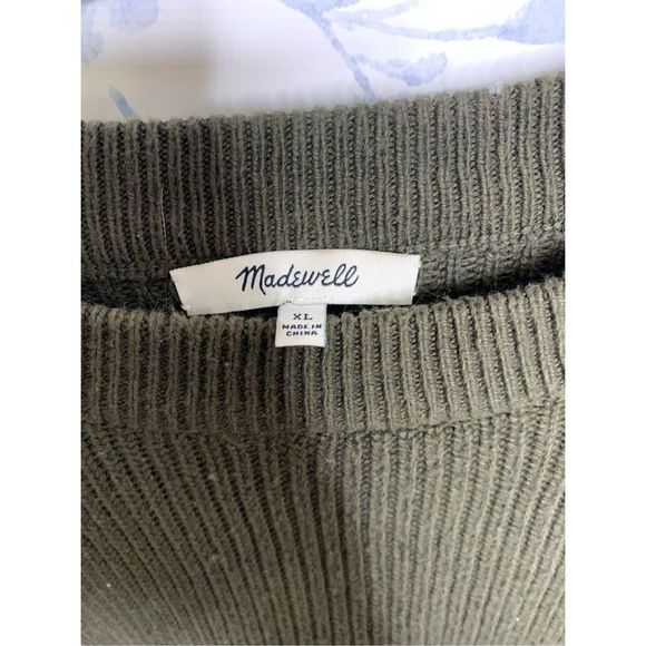 Madewell Olive Green Scoop Neck Sweater Size XL - Picture 3 of 8